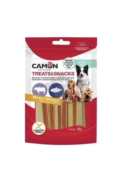 Camon Beef and Cod Sandwich - лакомство за кучета с говеждо месо и треска 80 гр