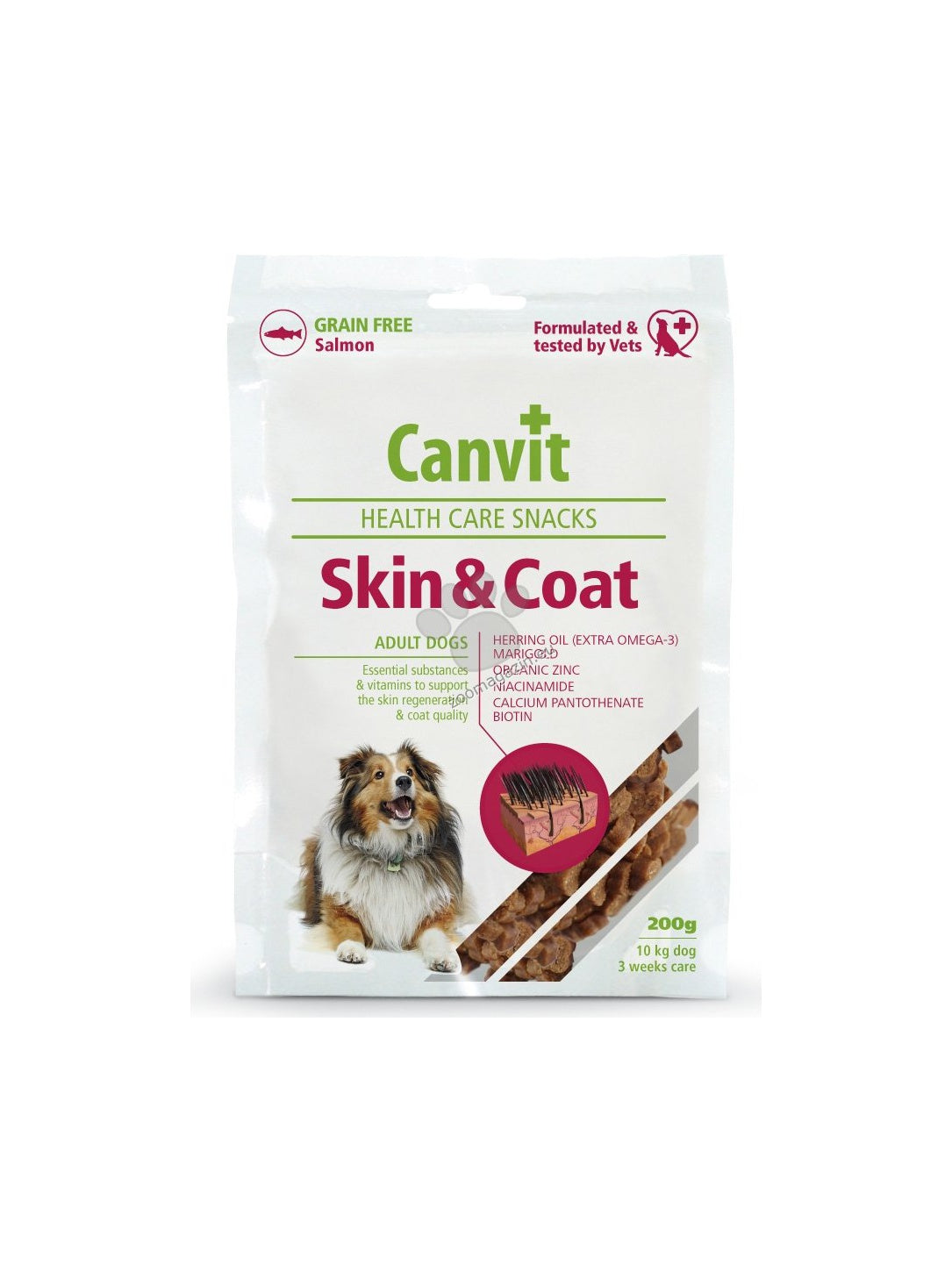Canvit Snack Skin and Coat - кучешко лакомство за кожа и козина 200 гр