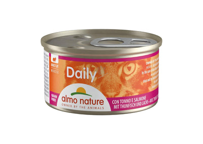 Almo Nature Daily Mousse with Salmon and Tuna - консерва за котки със сьомга и риба тон 85 гр