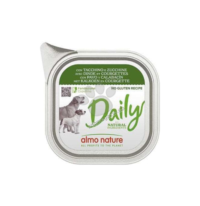 Almo Nature Daily with Turkey and Zucchini - пастет за кучета с тиквички и пуешко 100 гр