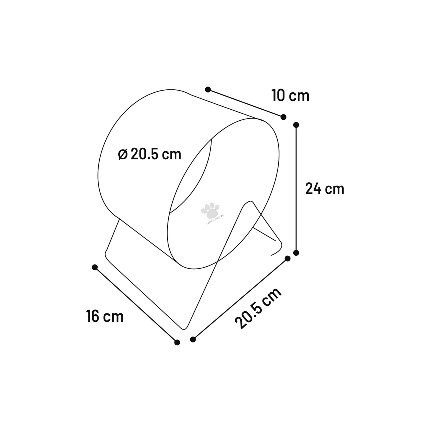 Flamingo Toy Trota Exercise Wheel Silver - хромова въртележка 20,5 см