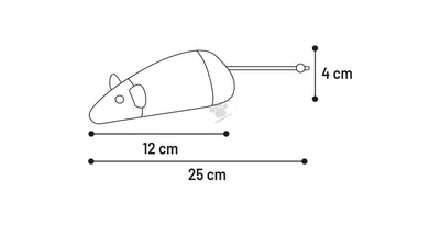 Flamingo Korra Mouse - котешка играчка 12 / 4,7 / 4 см