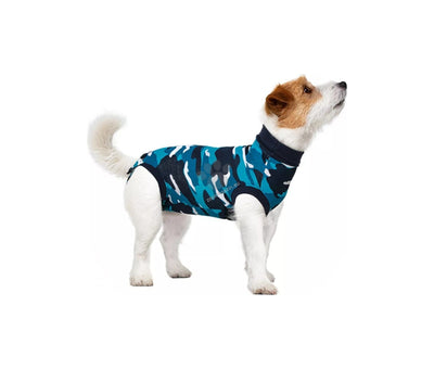 Suitical Recovery Suit XXSmall Dog Blue - медицинска дрешка за кучета с дължина на гърба 33-42 см. синя