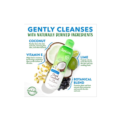 TropiClean Lime and Coconut Shed Control Shampoo - шампоан за кучета и котки 355 мл