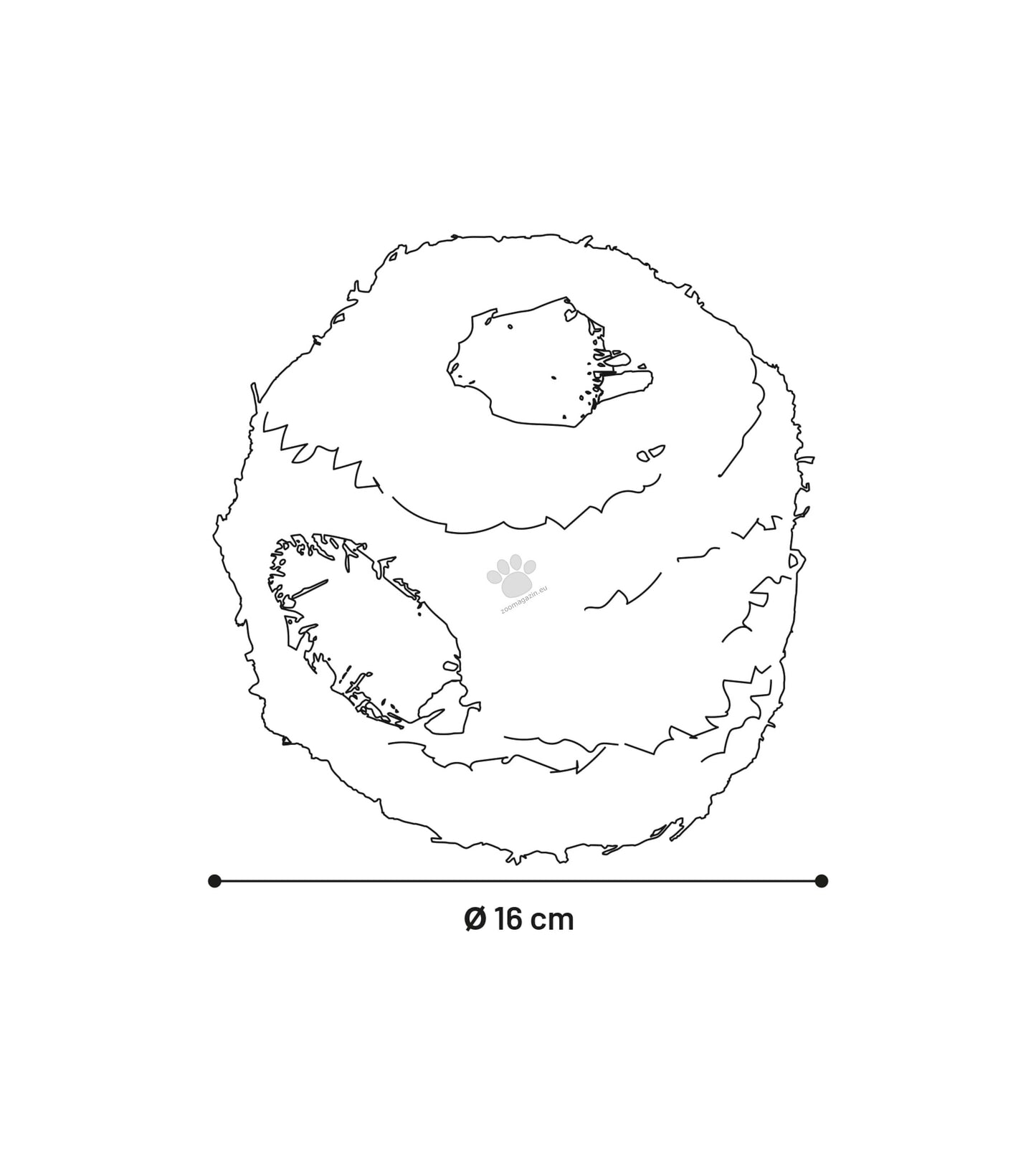 Flamingo Ball Frelly Natural - хралупа от трева 16 см