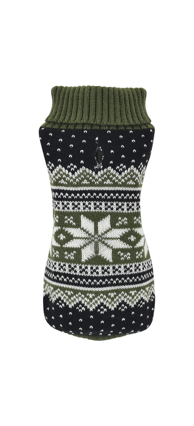 Nayeco Polar Flower Knitted Sweater - пуловер за кучета (зелен)