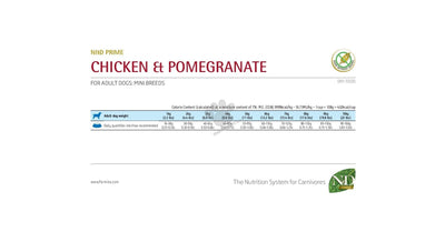N&D Prime Chicken & Pomegranate Adult Mini – суха храна без зърнени култури за кучета в зряла възраст от дребни породи, с пилешко и нар