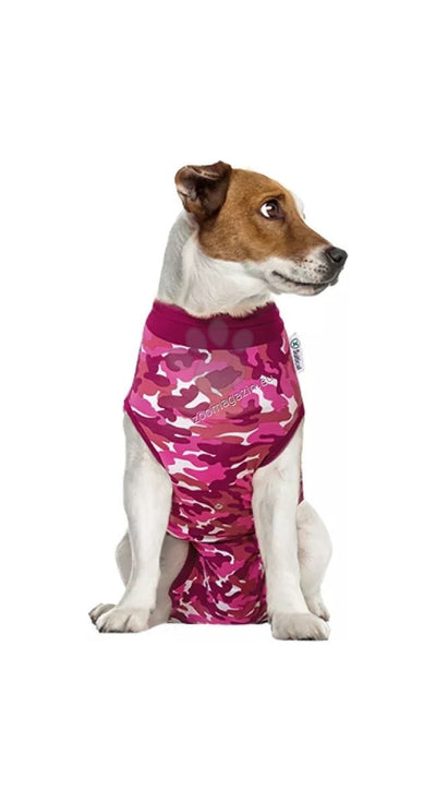 Suitical Recovery Suit Small Dog Pink - медицинска дрешка за кучета, розов
