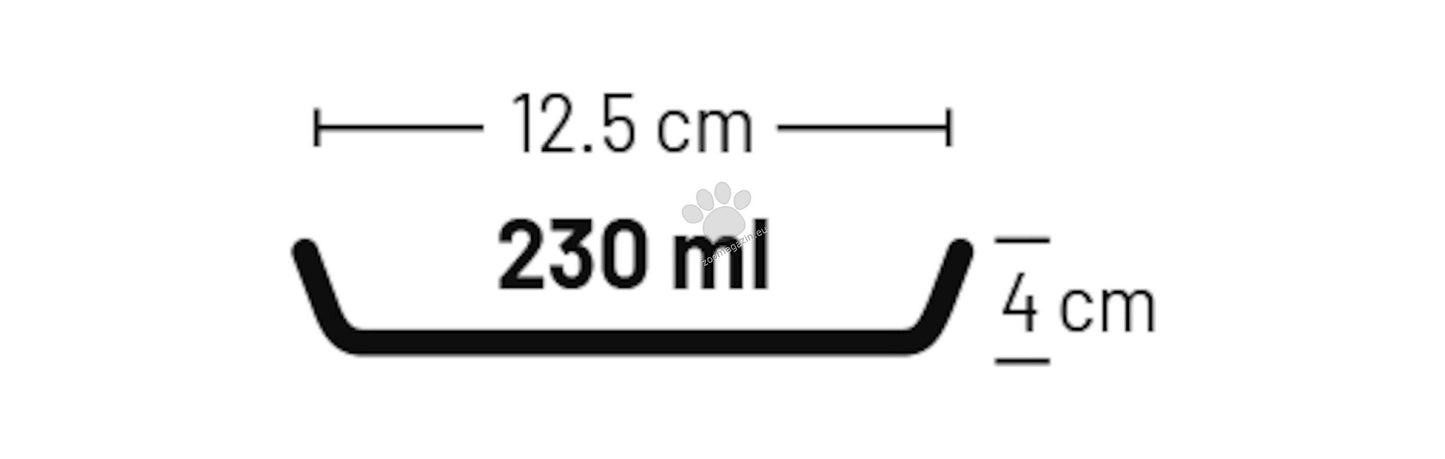 Flamingo Feeding and drinking bowl & Stand Ansu Black & White - купичка със стойка 12,5 / 4 см, 230 мл