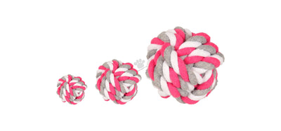 Flamingo Jim Knotted Ball - въжена топка за игра, розова