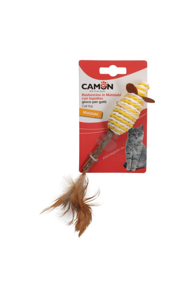 Camon Gioco Matatabi and Catnip, Mouse - играчка, Мишка с хартиено въже 14 см /различни цветове/