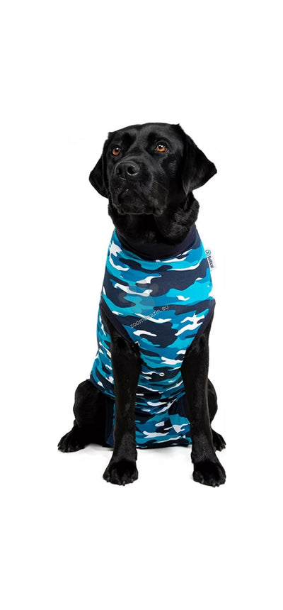 Suitical Recovery Suit Medium Dog Blue - медицинска дрешка за кучета с дължина на гърба 55-69 см. синя