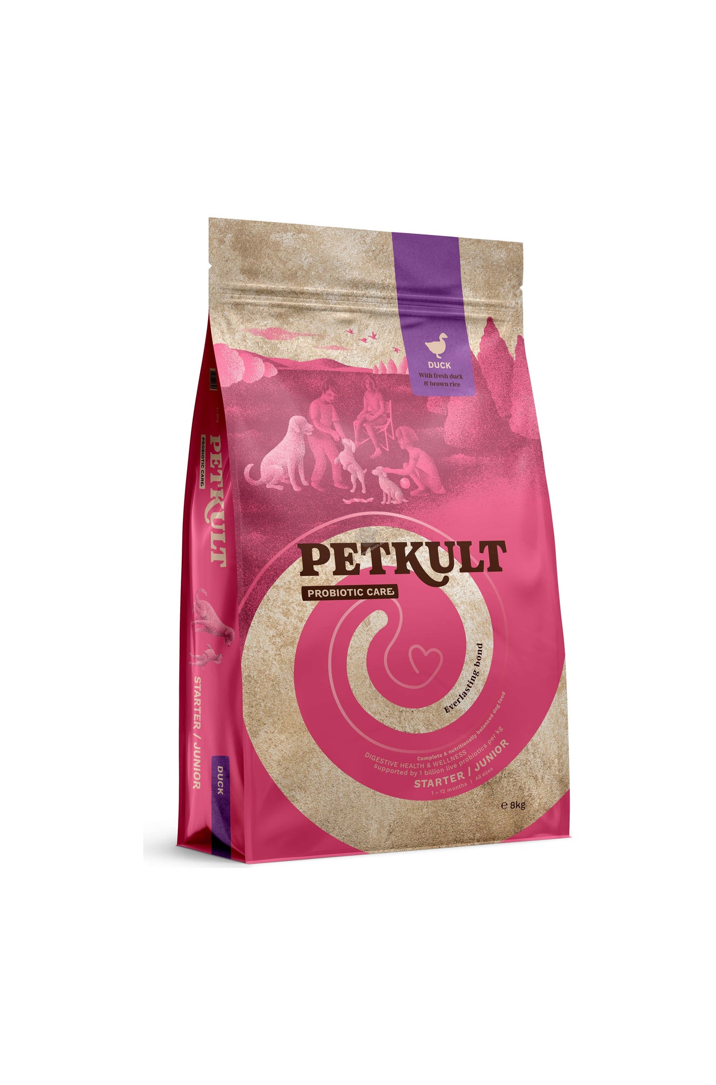 Petkult Probiotic Starter&Junior- храна за чувствителни кучета под 12 месеца с патешко и кафяв ориз