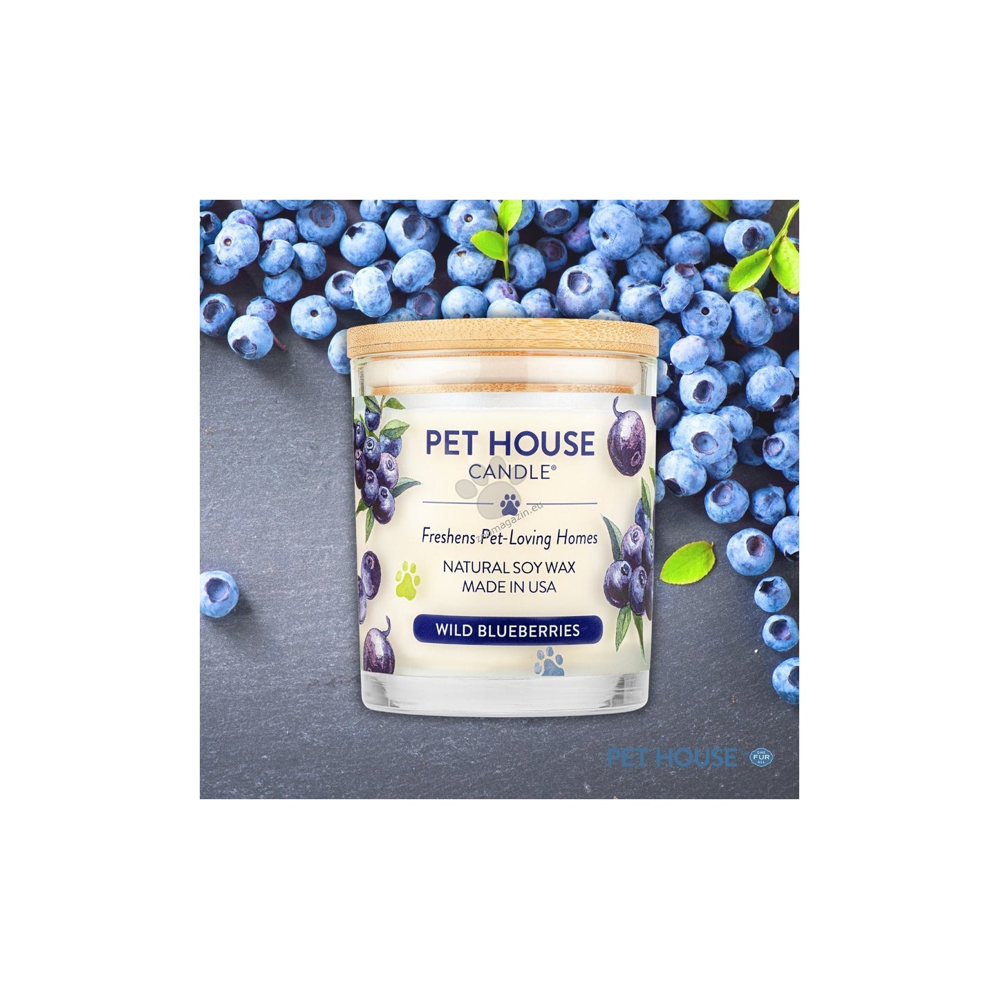 Pet House Candles Wild Blueberries - натурална свещ с аромат на диви боровинки