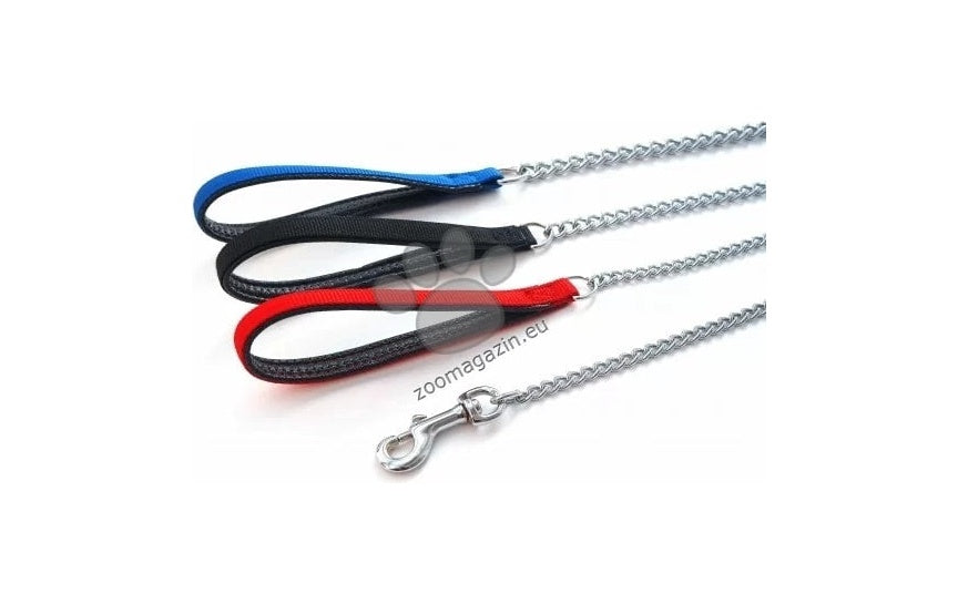 Anipro - повод синджир, дръжка с неопрен 2,5 мм / 100 см