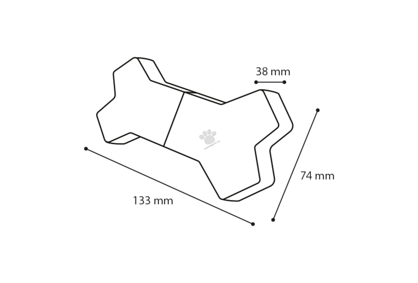 Flamingo Fresk Snowy Bone - охлаждаща играчка за кучета 13.3 см.