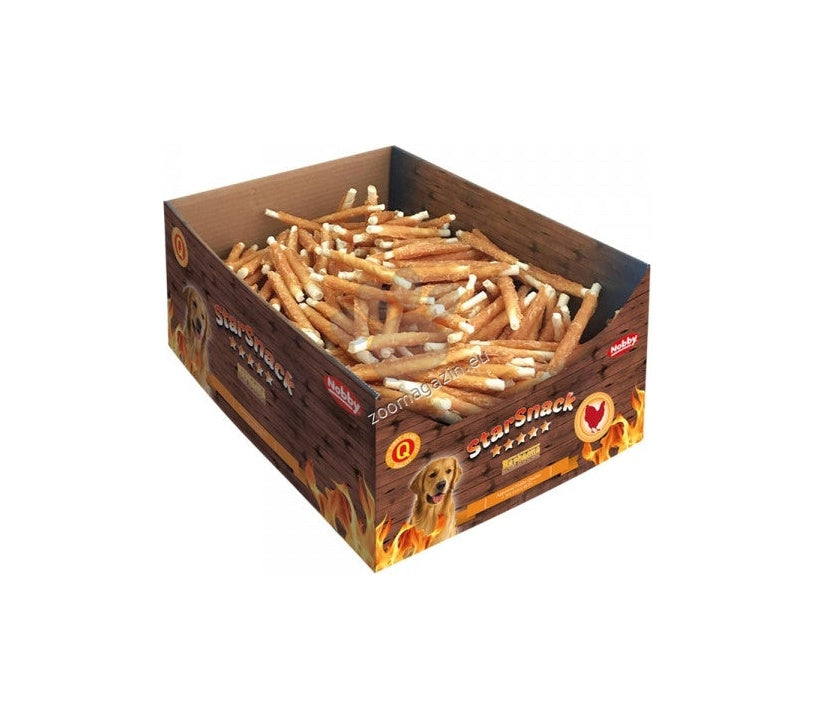 Nobby StarSnack Barbecue Wrapped Chicken - солети от пресована кожа с пилешко месо в кутия