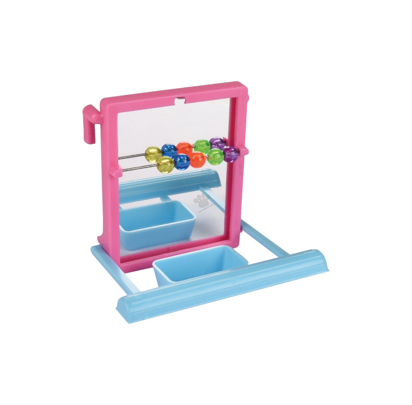 Flamingo Parakeet Toy Mirror - огледалце за птици със стъпало