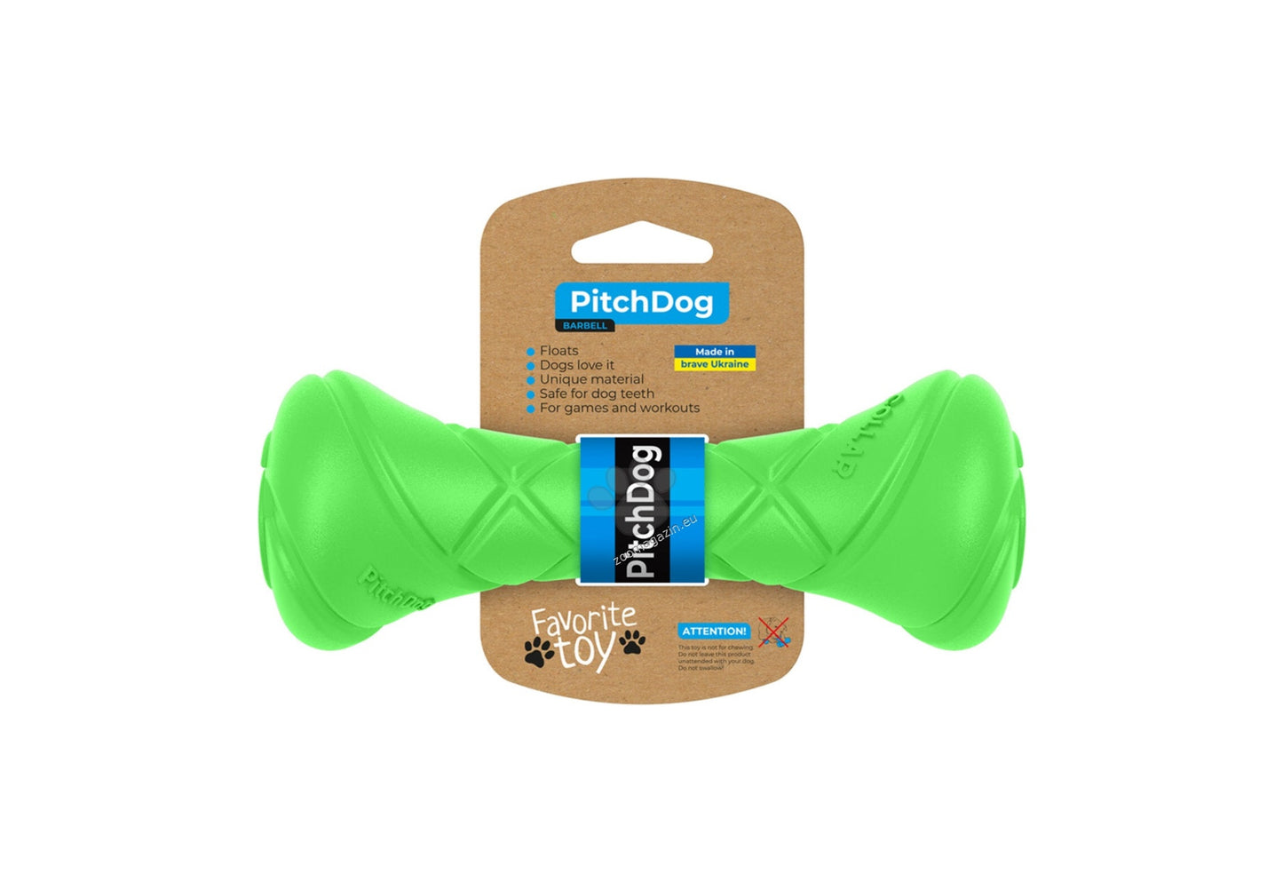 PitchDog Game Barbell - гумена гиричка за игра във вода 7 см