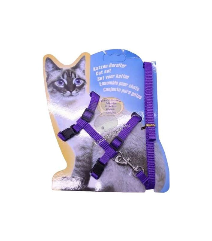 Play Me - комплект нагръдник с повод за коте