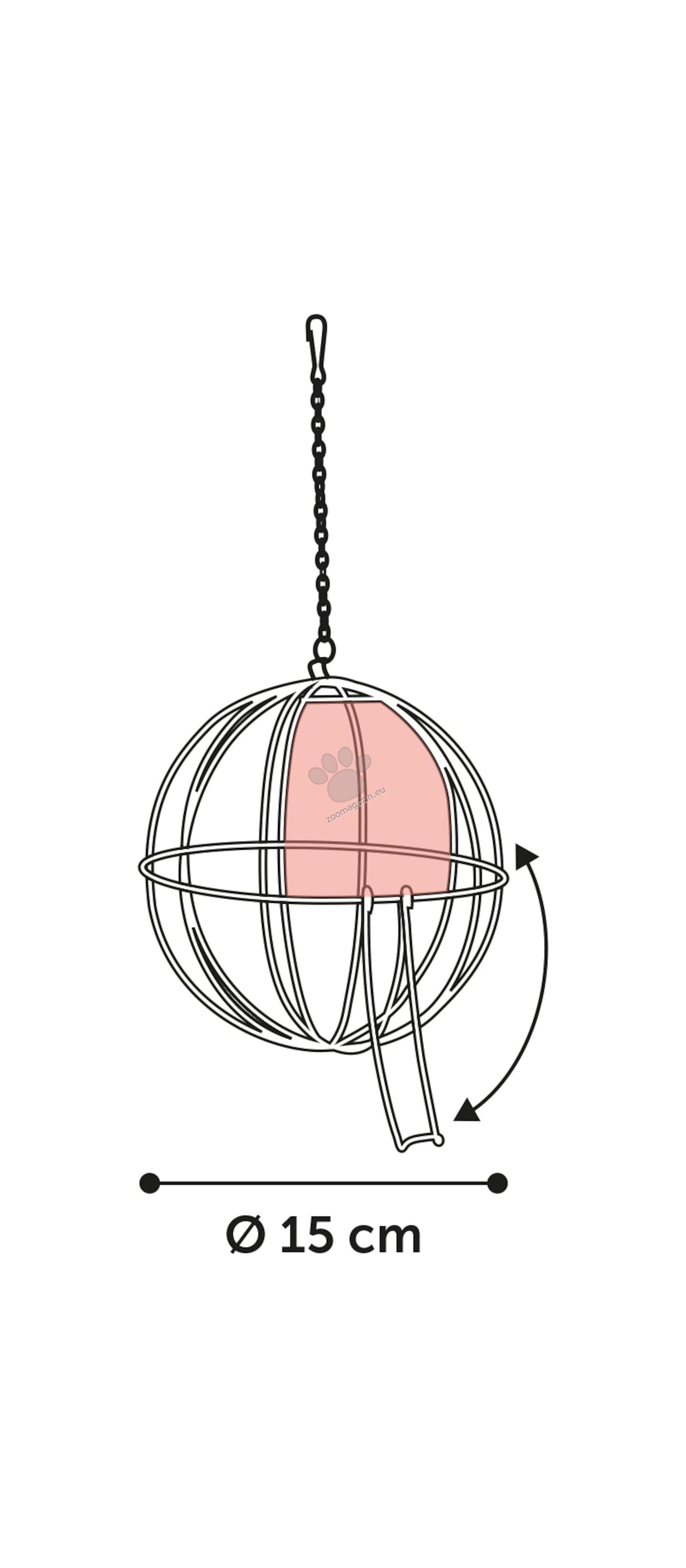 Flamingo Food ball Sola Round Red - топка за сено 15 см