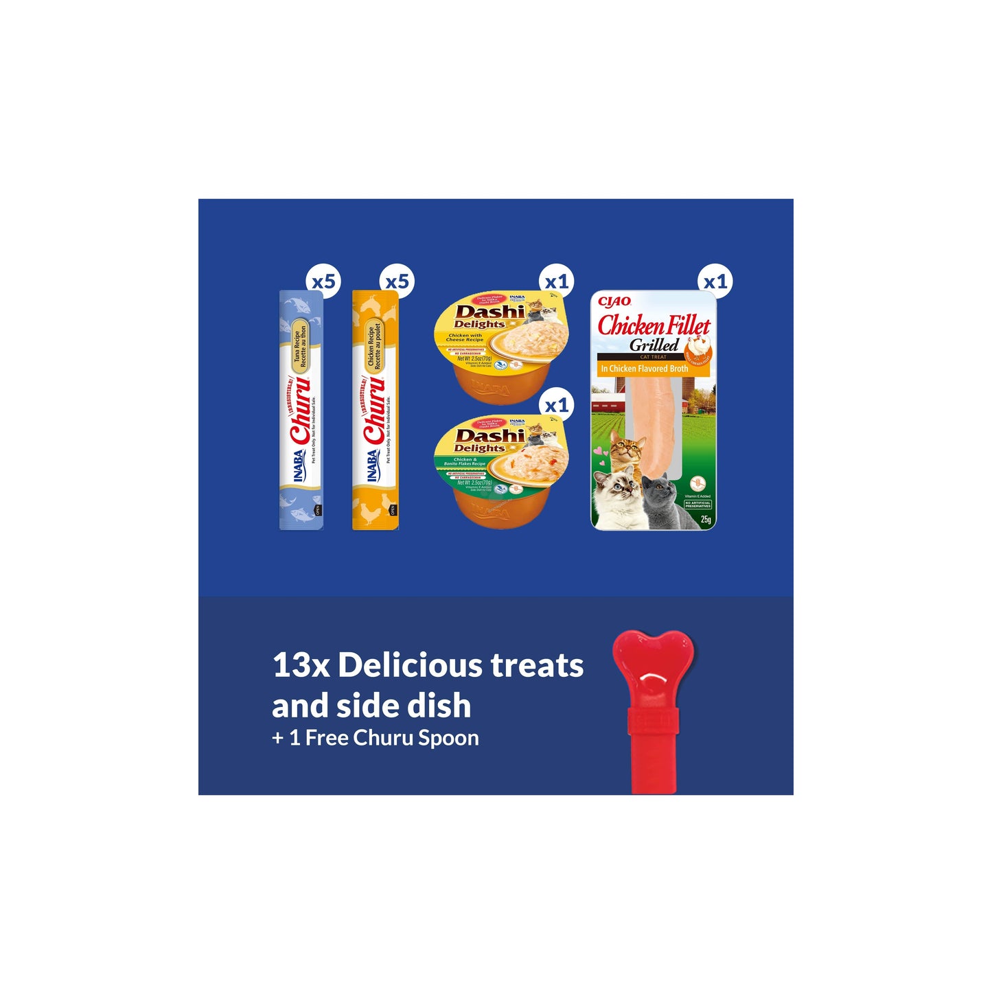 Inaba Gift Box - подаръчна опаковка лакомства за котки 305 гр