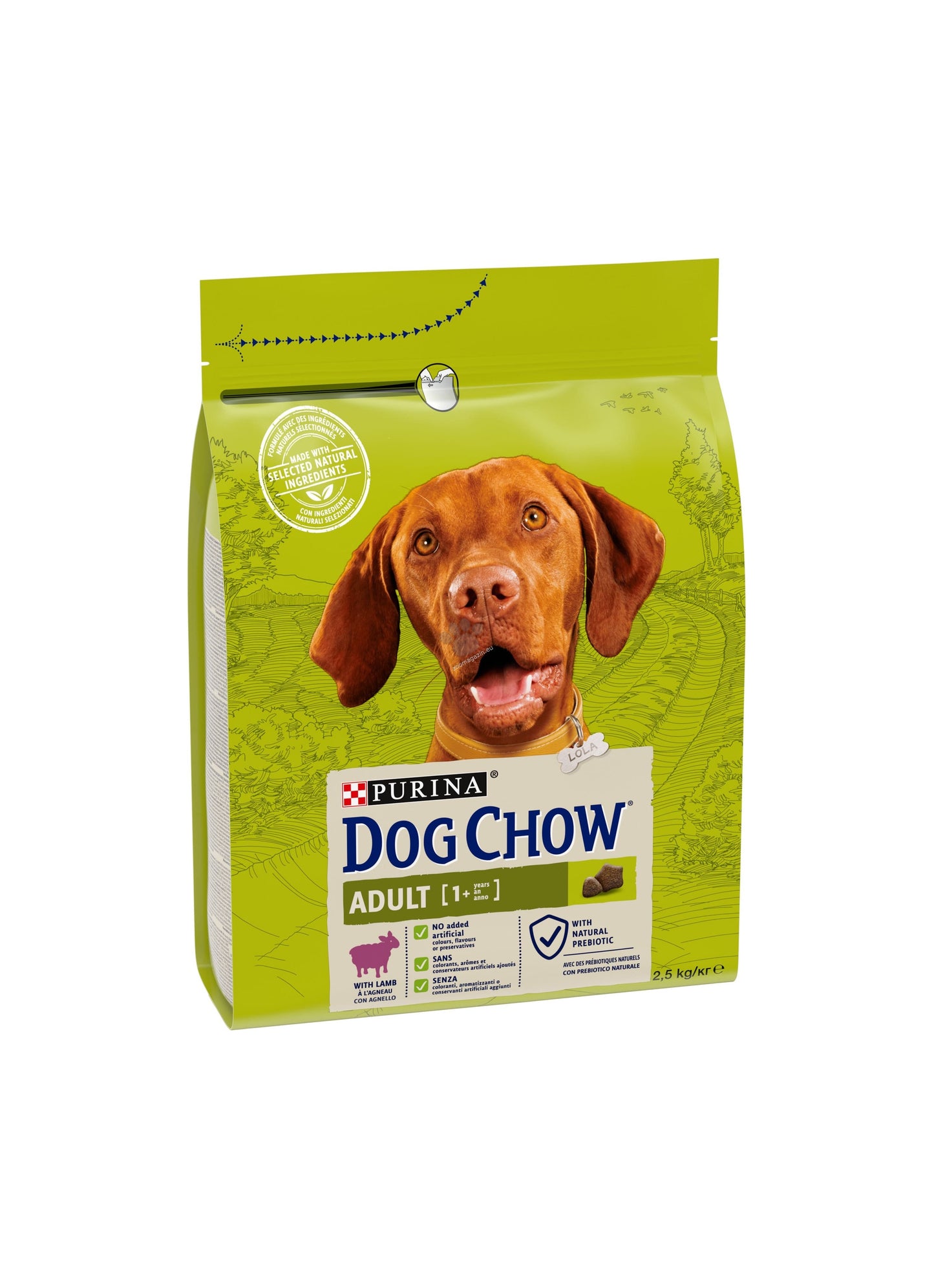 Dog Chow Аdult Lamb - пълноценна храна с агнешко месо. за кучета над 12 месеца