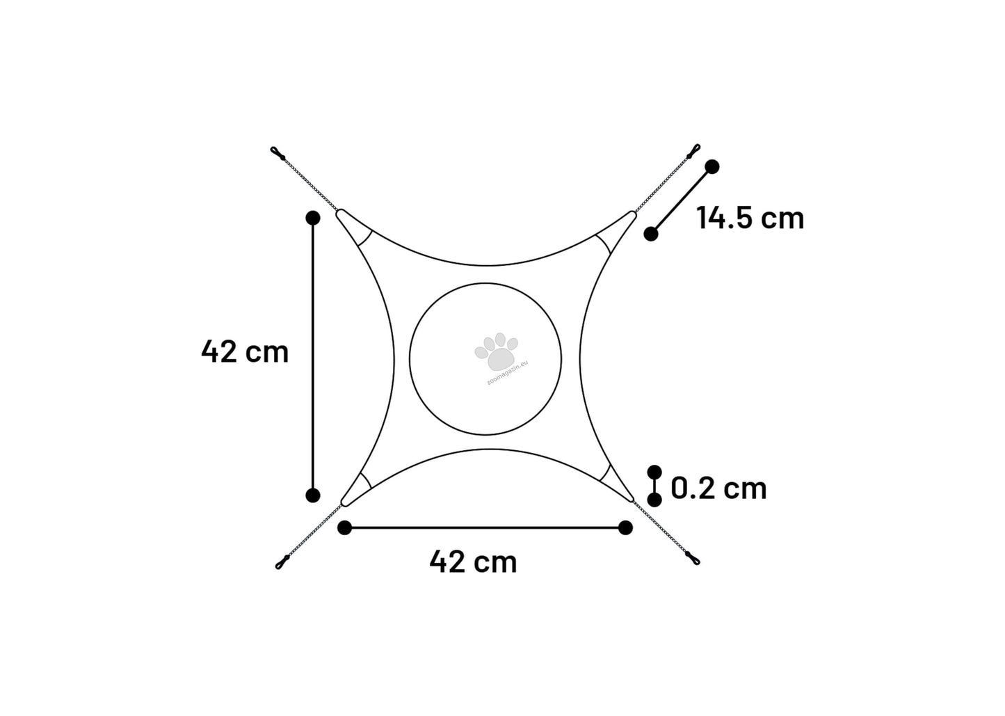 Flamingo Hammock Buck - хамак за декоративно порче, син