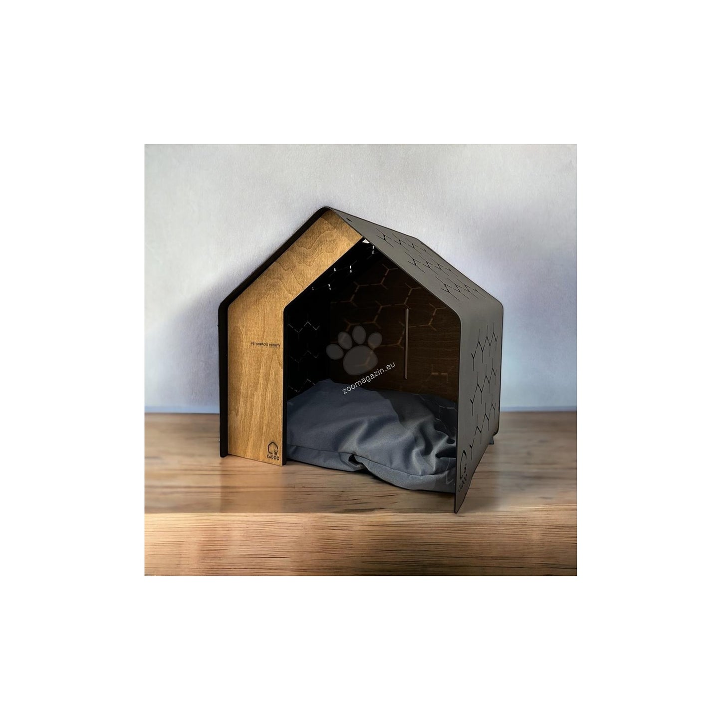 Cadoo Krabi Midnight Black - луксозна къщичка за домашни любимци 50 / 50 / 50