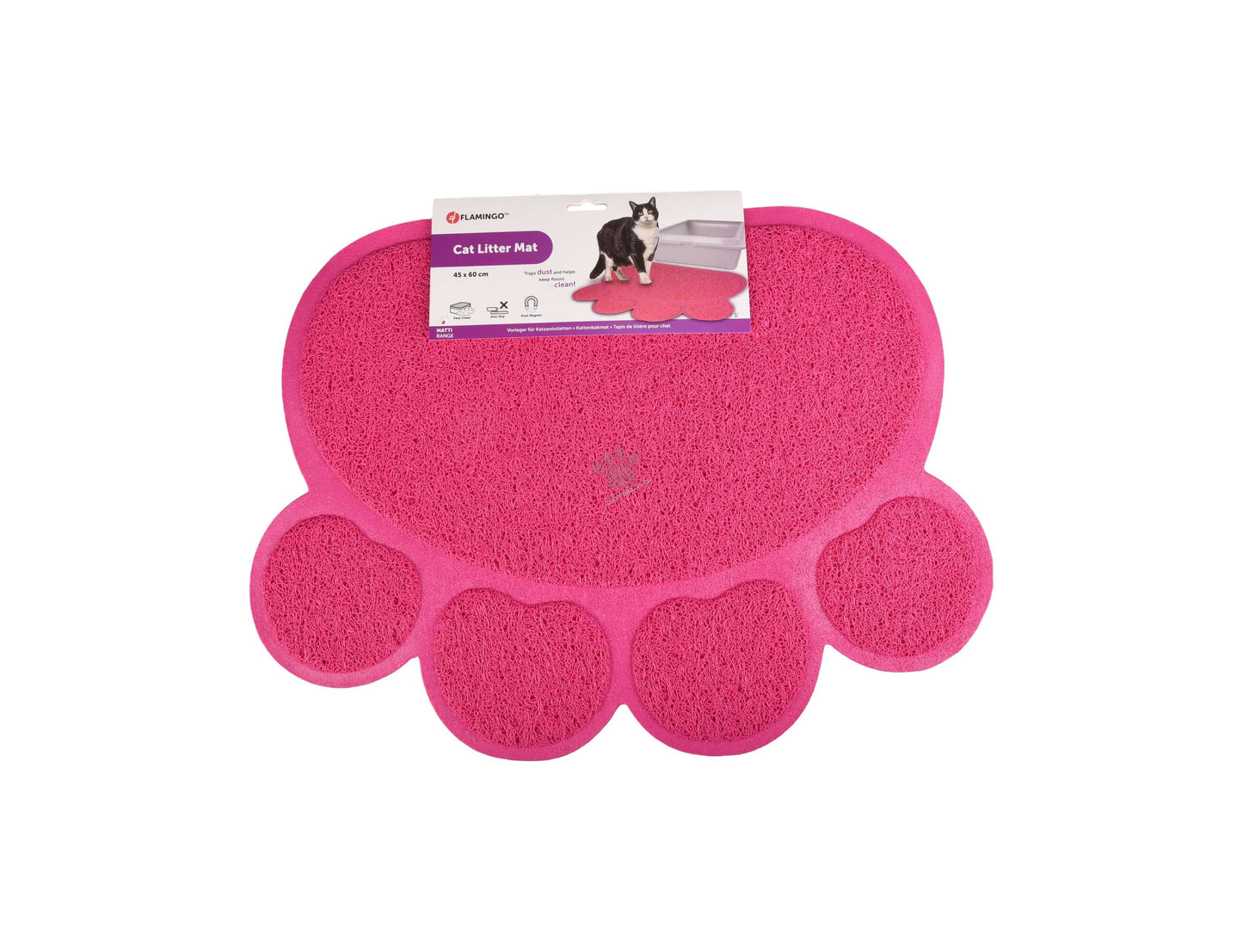 Flamingo Cat litter Tray Mat Pitou Matti - килимче за тоалетна, розово