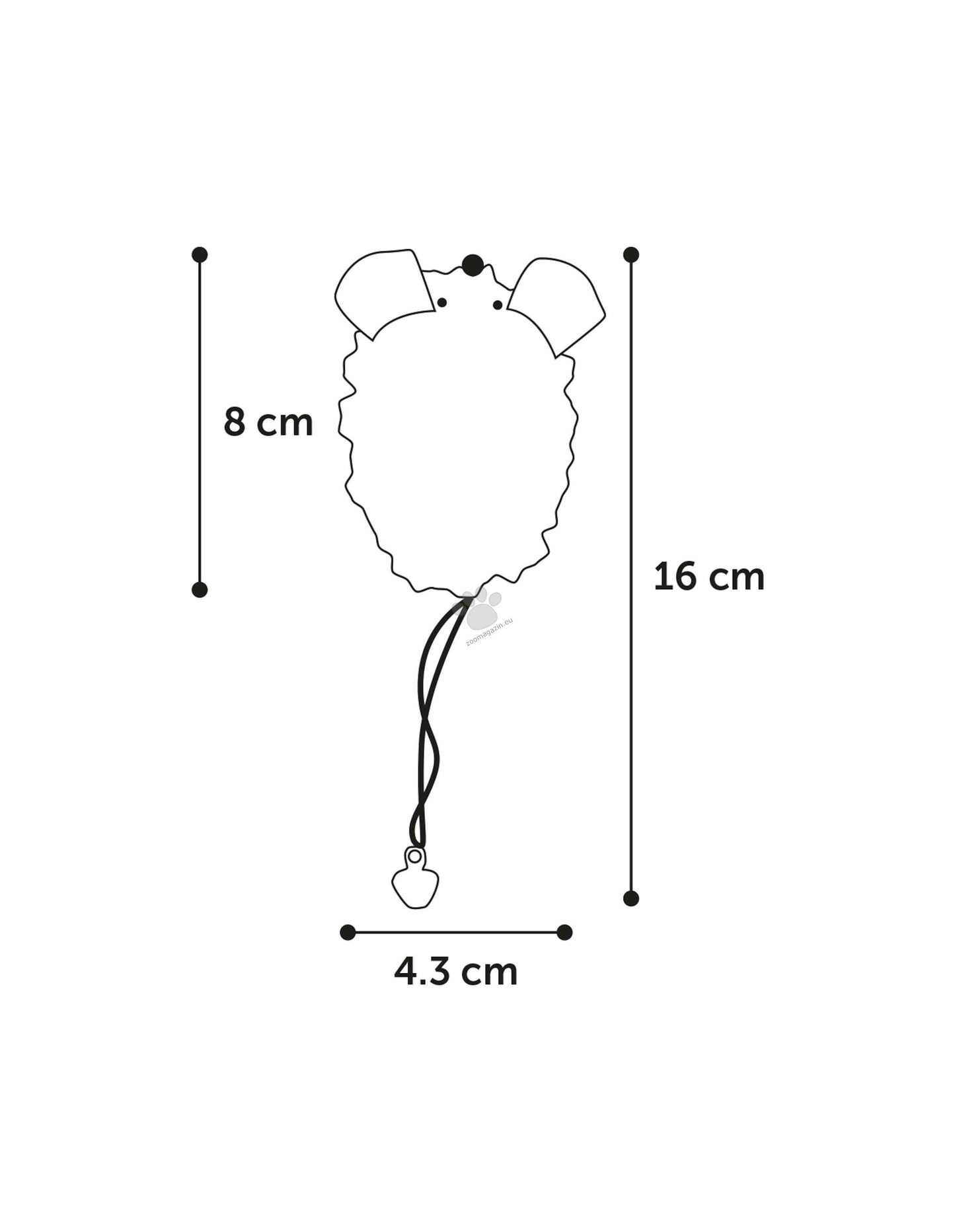 Flamingo Multo Mouse - играчка за котки 8 см