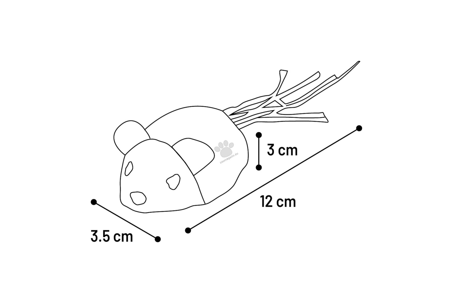 Flamingo Karo mouse - играчка за котка 12 см