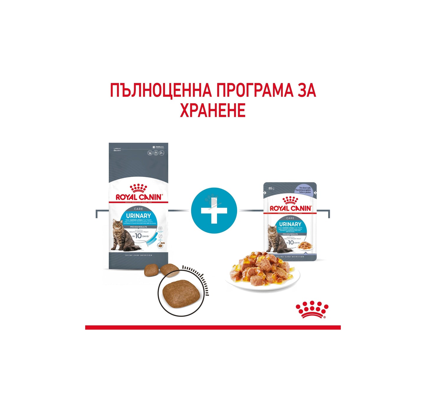 Royal Canin Urinary Care in Jelly - пълноценна храна за профилактика на пикочните пътища 85 гр.