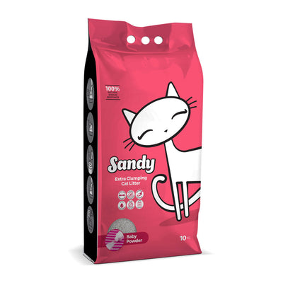 Sandy Baby Powder - бентонитова постелка с аромат на бебешка пудра