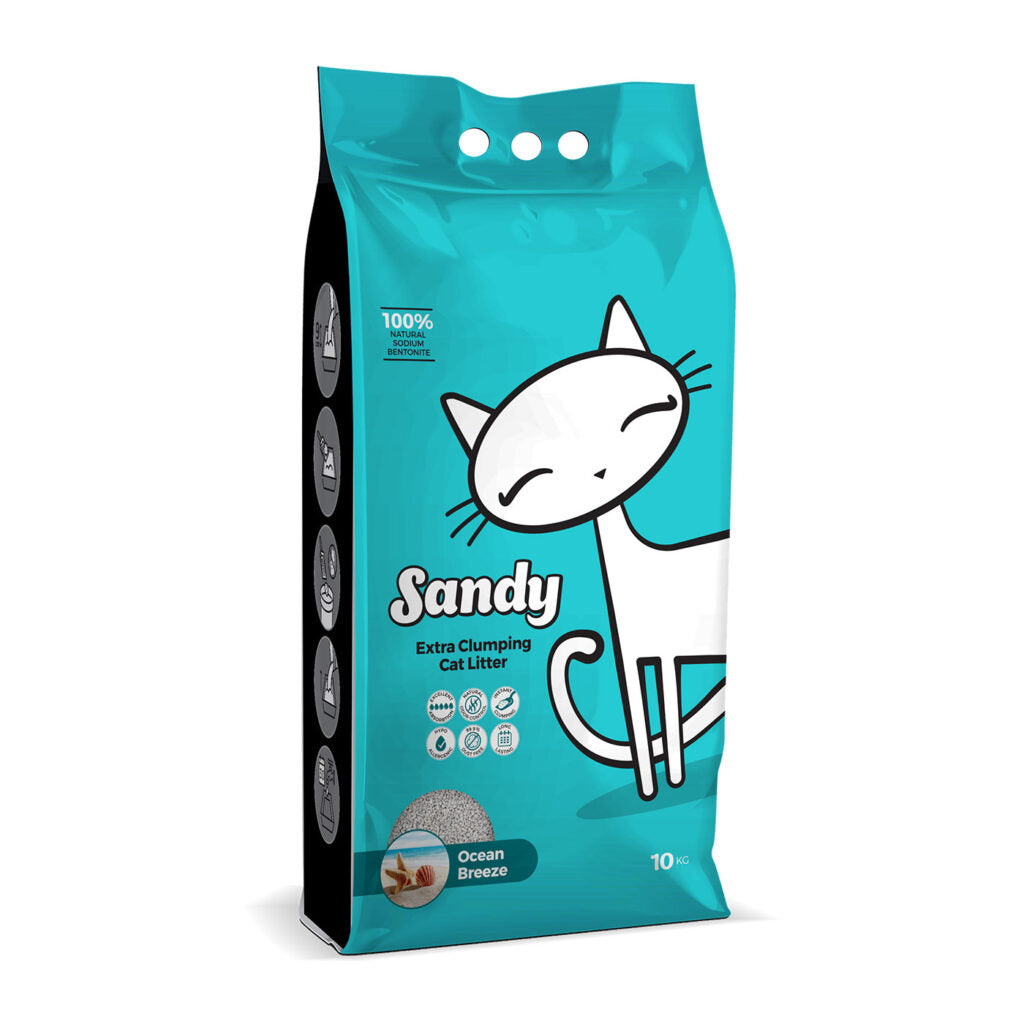 Sandy Ocean Breeze - бентонитова постелка с аромат на океански бриз 10 кг.