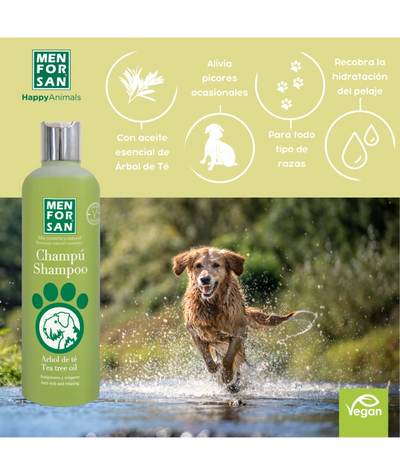 Menforsan Tea Tree Oil Shampoo - шампоан приготвен с чаено дърво,за кучета с проблеми с раздразнена кожа 300 мл.