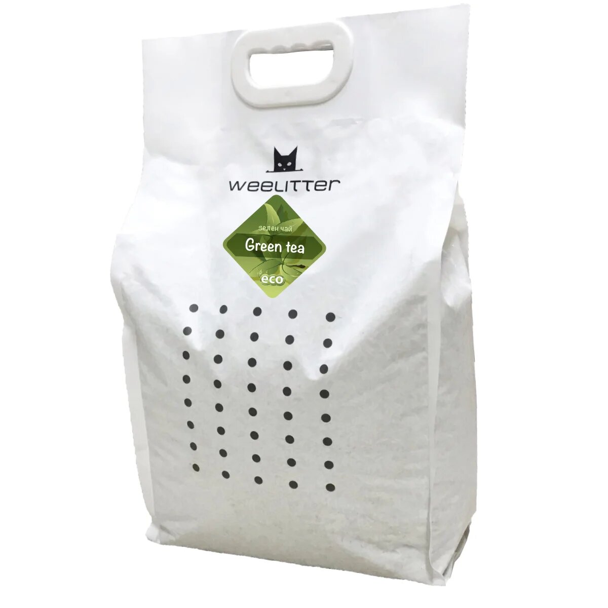 WeeLitter Green Tea - екологична котешка тоалетна от соя с аромат на зелен чай