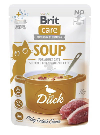 Brit Care Cat Soup with Duck – допълваща храна за котки с патешко месо 75 гр