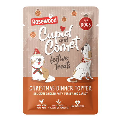 Rosewood Christmas Dinner Topper - допълваща храна за кучета с пилешко и пуешко 85 гр