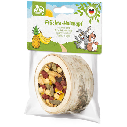 JR Farm Fruit Wood Bowl - купичка от дърво с плодове за гризачи 120 г