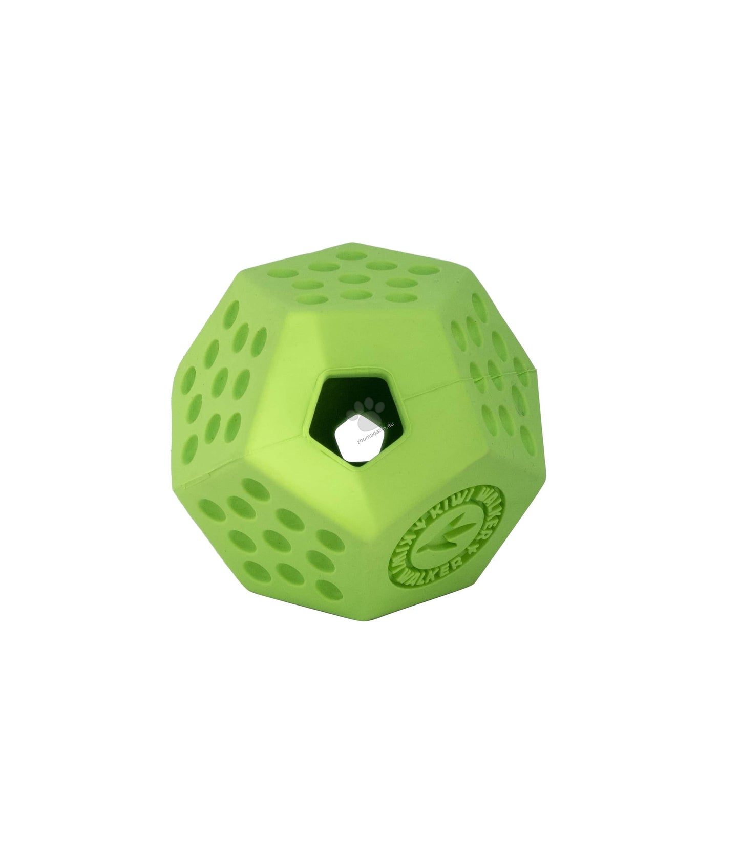 Kiwi Walker Lets Play Dodecaball Green - гумена играчка за лакомства 8 см, зелен