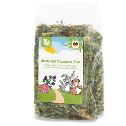 JR Farm Coneflower and Alfalfa Clover - лакомство с ехинацея и люцерна за гризачи 100 г