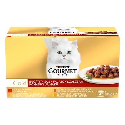 Gourmet Gold Scelta di dadini - мултиопаковка месни хапки - 4 x 85 гр