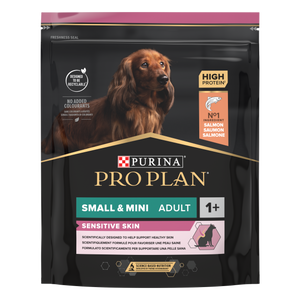 Pro Plan Adult Small and Mini Sensitive Skin - суха храна със сьомга за кучета от дребни и мини породи с чувствителна кожа 3 кг