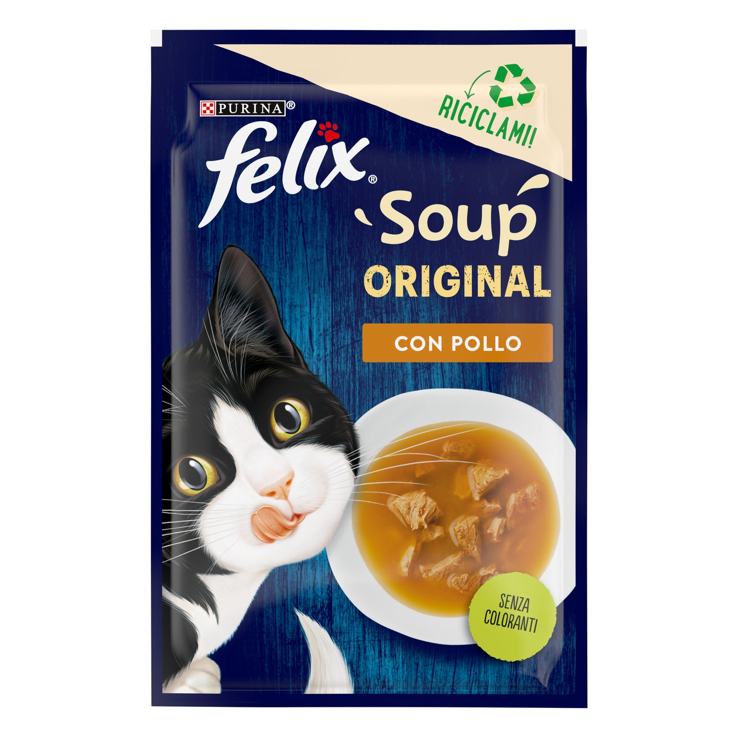 Felix Soup Original - допълваща храна за котки с пилешко месо 48 гр
