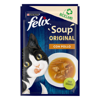 Felix Soup Original - допълваща храна за котки с пилешко месо 48 гр