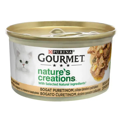 Gourmet Natures Creations Turkey - консерва за котки с пуешко месо 85 гр
