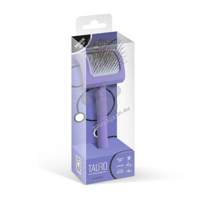 Tauro Pro Line Curved Wooden Brush - извита дървена четка 6,1 / 19 см, лилав