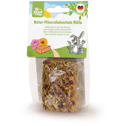JR Farm Natural Mineral Clay Stone Blossom - глинен камък с цветя за гризачи 100 г