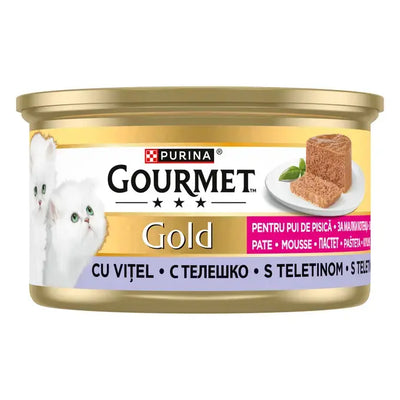 Gourmet Gold Kitten Mousse Veal - пастет за котки с телешко месо 85 гр